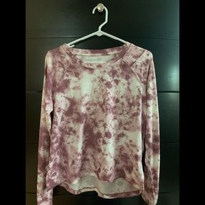 Purple and white tie-dye longsleeve